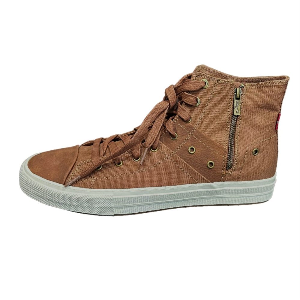 NIB LEVI'S MEN'S ZIP EX L MID LUX SNEAKERS - Picture 4 of 8